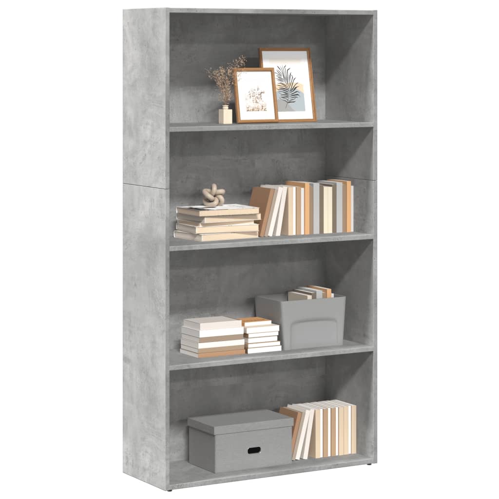 Bibliothèque 60X30X Bois D'ingénierie Gris Béton