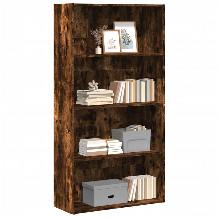 Bibliothèque 80X30X Bois D'ingénierie Chêne Fumé