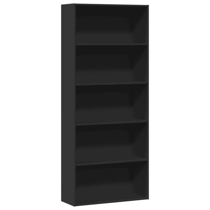 Bibliothèque 80X30X76,5 Cm Bois D'ingénierie Noir