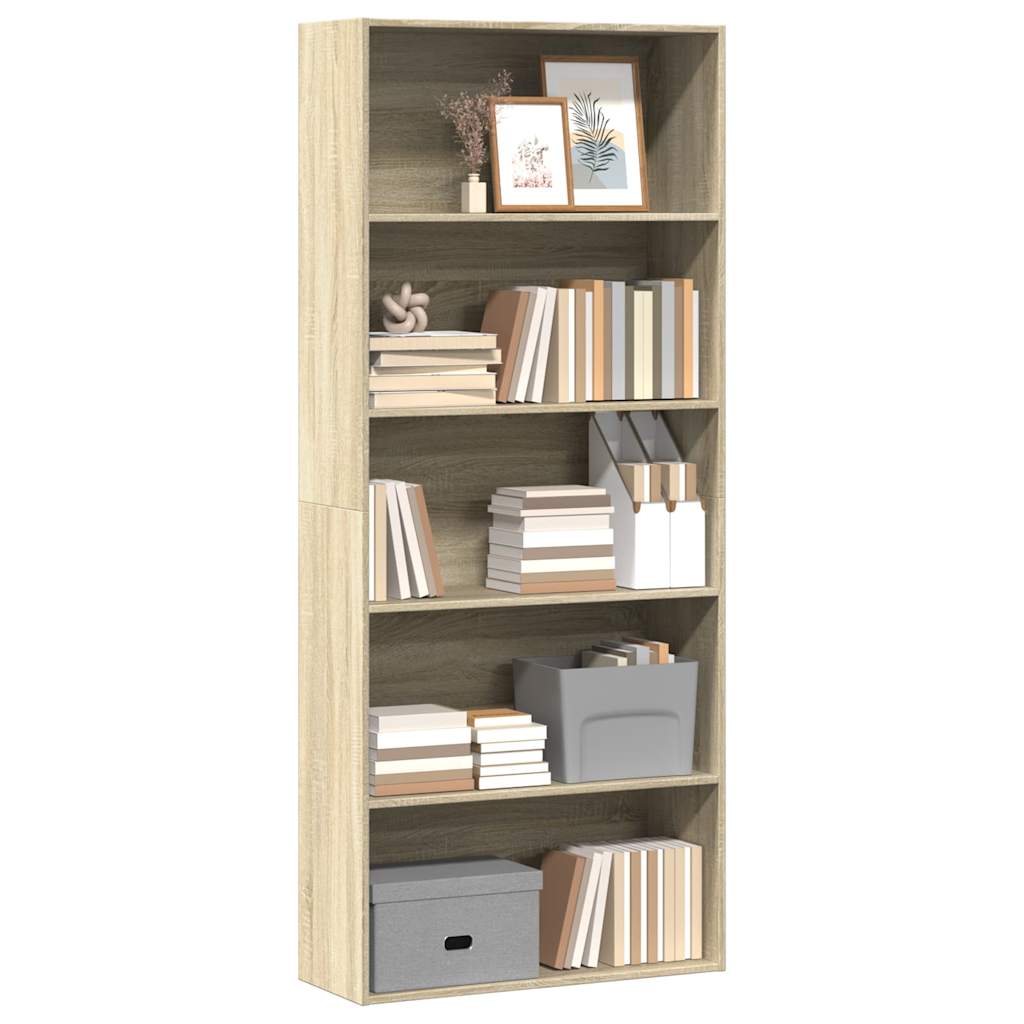 Bibliothèque 80X30X Bois D'ingénierie Chêne Sonoma