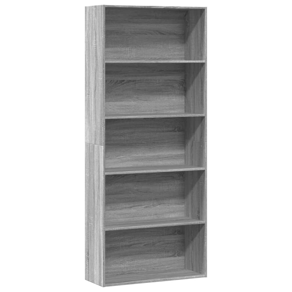 Bibliothèque 80X30X Bois D'ingénierie Sonoma Gris