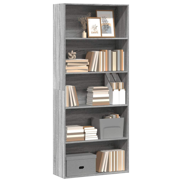 Bibliothèque 80X30X Bois D'ingénierie Sonoma Gris