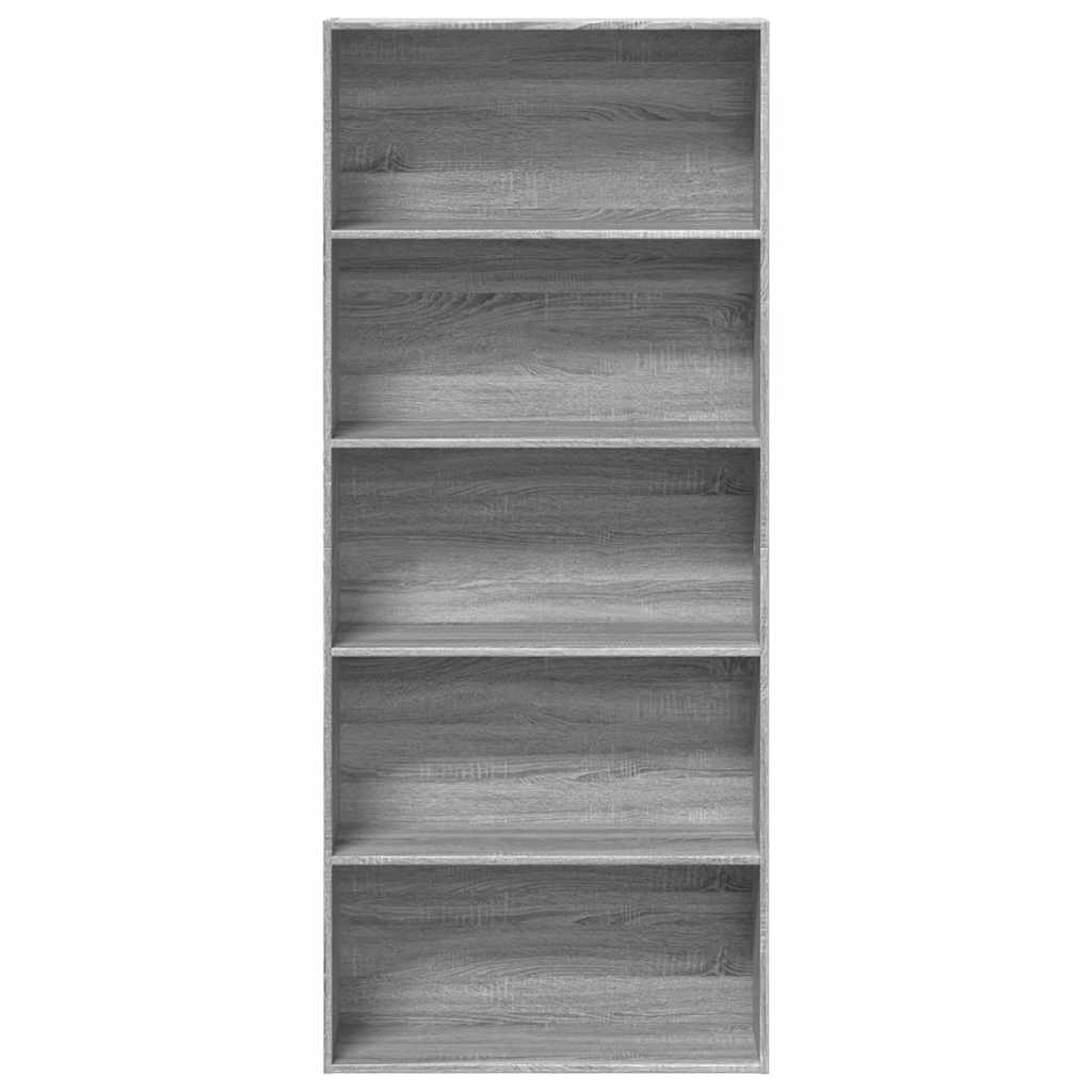 Bibliothèque 80X30X Bois D'ingénierie Sonoma Gris
