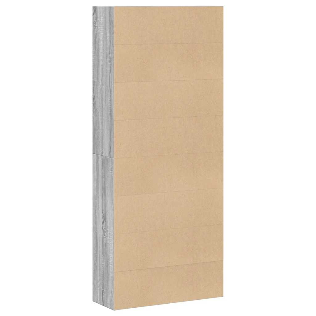 Bibliothèque 80X30X Bois D'ingénierie Sonoma Gris