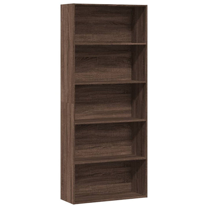 Bibliothèque 80X30X Bois D'ingénierie Chêne Marron