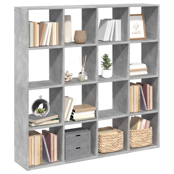 Bibliothèque 137,5X29X137,5 Cm Bois D'ingénierie Gris Béton