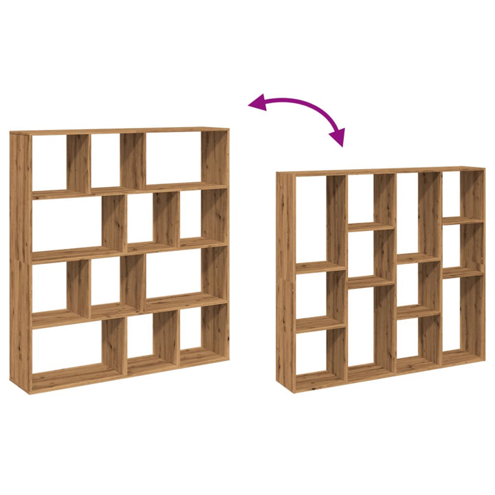 Bibliothèque Chêne Artisanal 132X29X141,5 Cm Bois D'ingénierie Artisian Oak