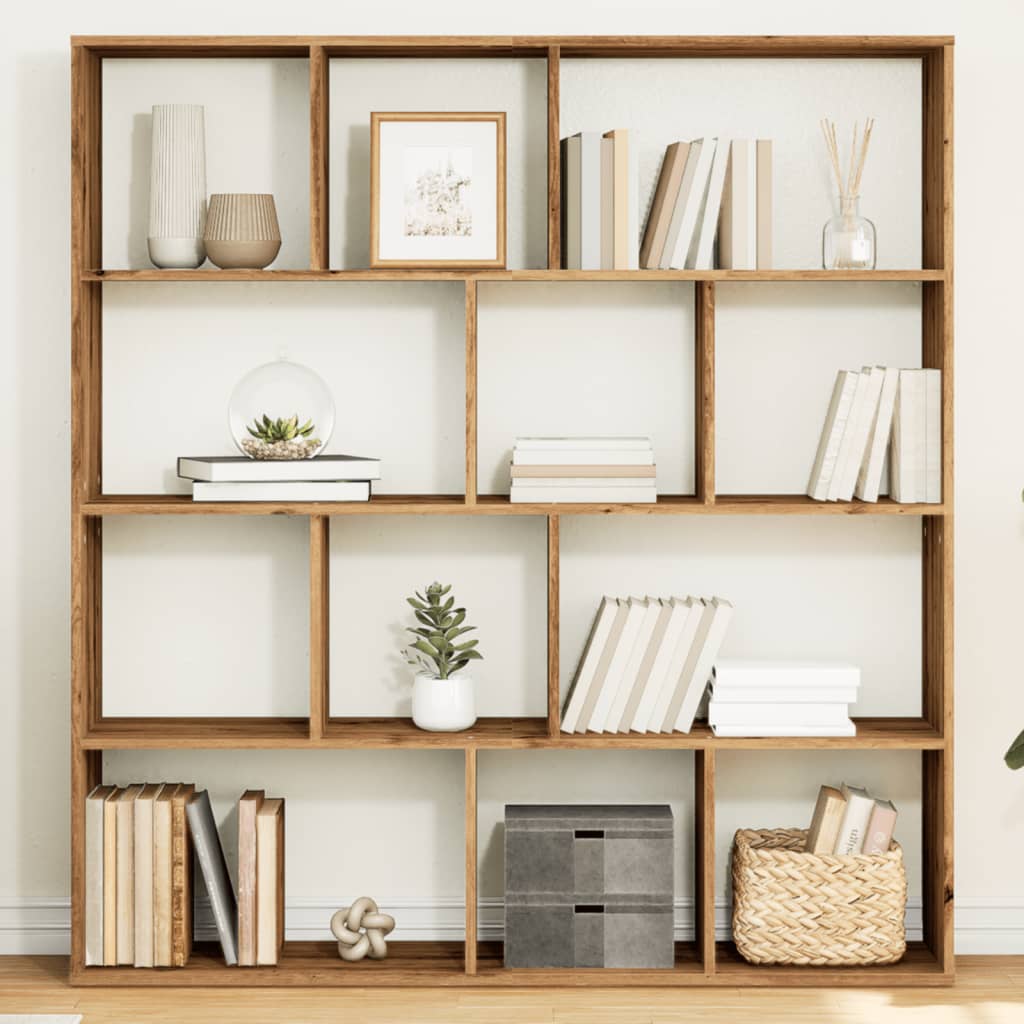 Bibliothèque Chêne Artisanal 132X29X141,5 Cm Bois D'ingénierie Artisian Oak