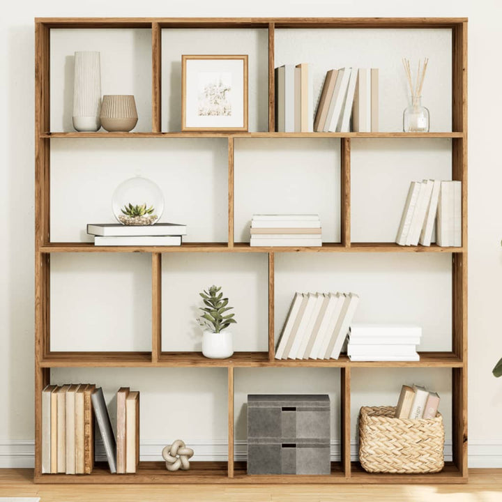 Bibliothèque Chêne Artisanal 132X29X141,5 Cm Bois D'ingénierie Artisian Oak