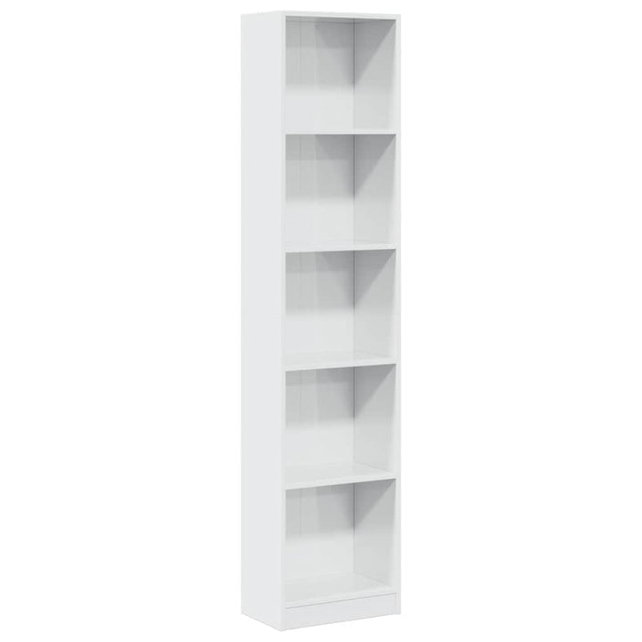Bibliothèque 40X24X Bois D'ingénierie Blanc Brillant