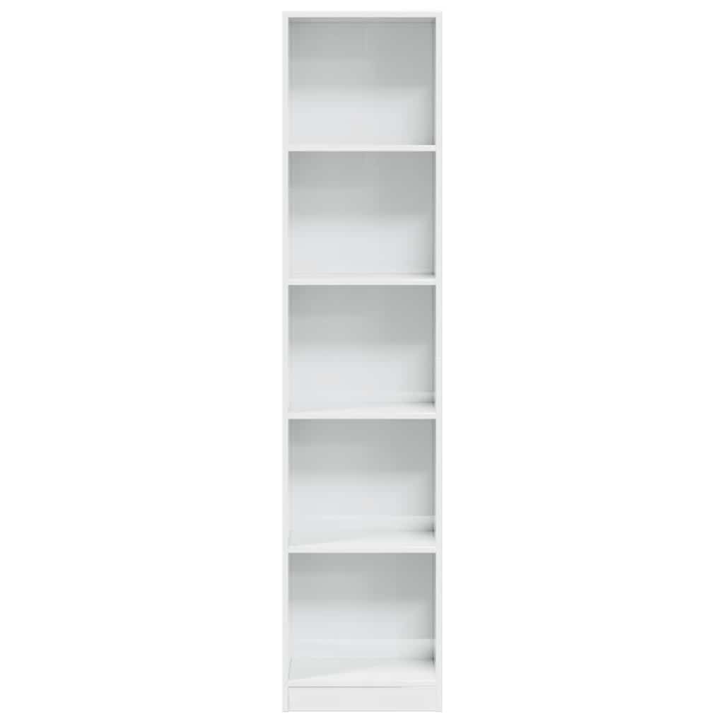 Bibliothèque 40X24X Bois D'ingénierie Blanc Brillant