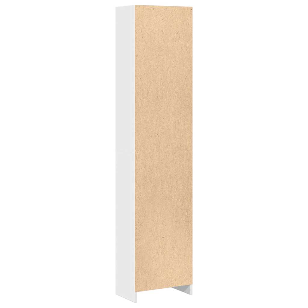 Bibliothèque 40X24X Bois D'ingénierie Blanc Brillant