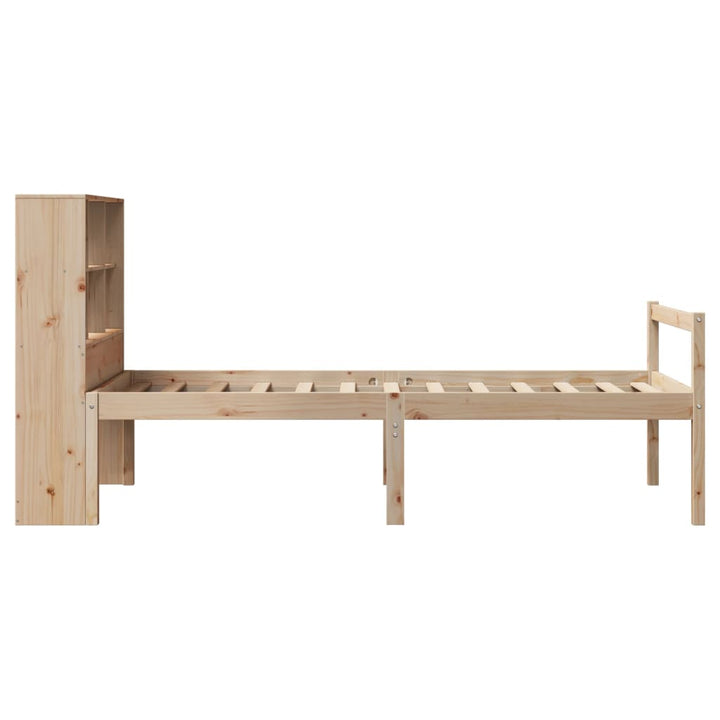 Lit Bibliothèque Sans Matelas Bois Massif De Pin