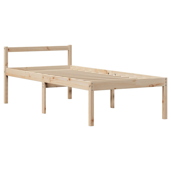 Lit Bibliothèque Sans Matelas Bois Massif De Pin