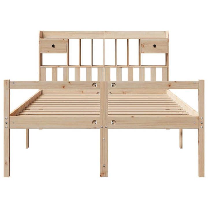 Lit Bibliothèque Sans Matelas Bois De Pin Massif