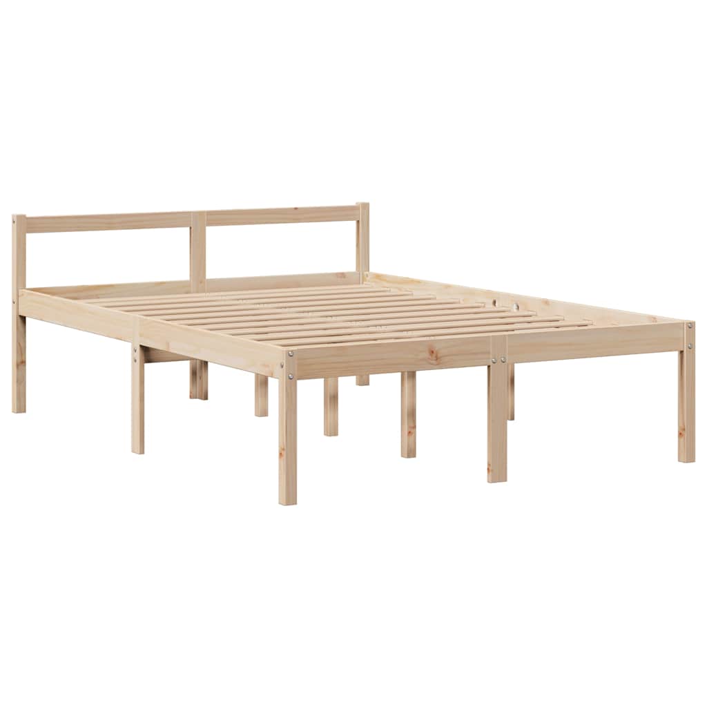 Lit Bibliothèque Sans Matelas Bois De Pin Massif
