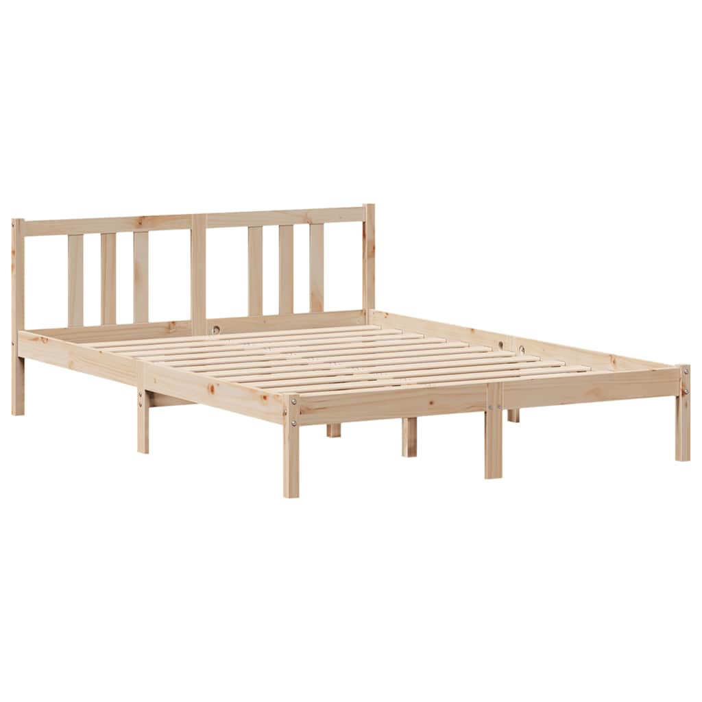 Lit Bibliothèque Sans Matelas Bois De Pin Massif