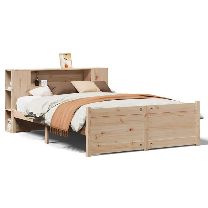 Lit Bibliothèque Sans Matelas Bois De Pin Massif