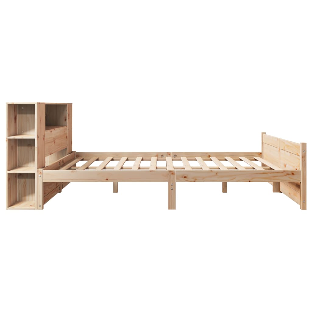 Lit Bibliothèque Sans Matelas Bois De Pin Massif