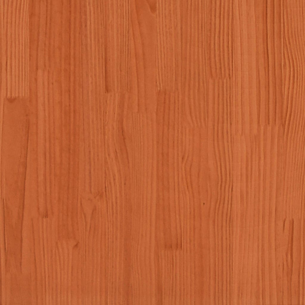 Lit Bibliothèque Sans Matelas Cire Marron Pin Massif
