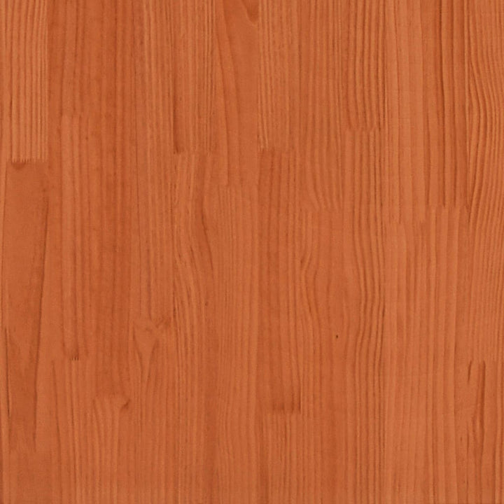 Lit Bibliothèque Sans Matelas Cire Marron Pin Massif