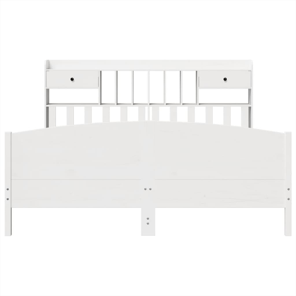 Lit Bibliothèque Sans Matelas Bois Pin Massif
