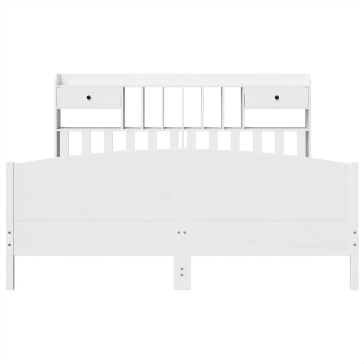 Lit Bibliothèque Sans Matelas Bois Pin Massif