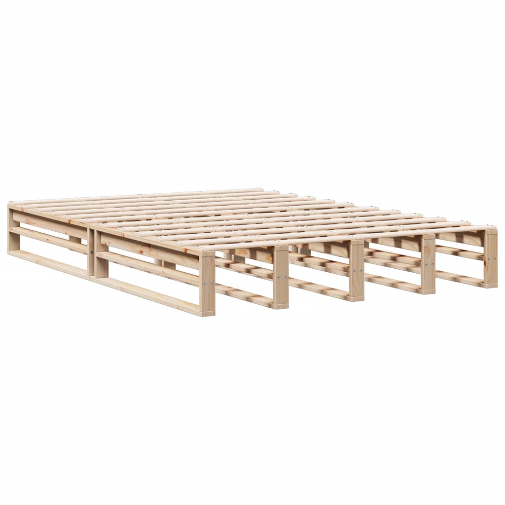 Lit Bibliothèque Sans Matelas Bois De Pin Massif