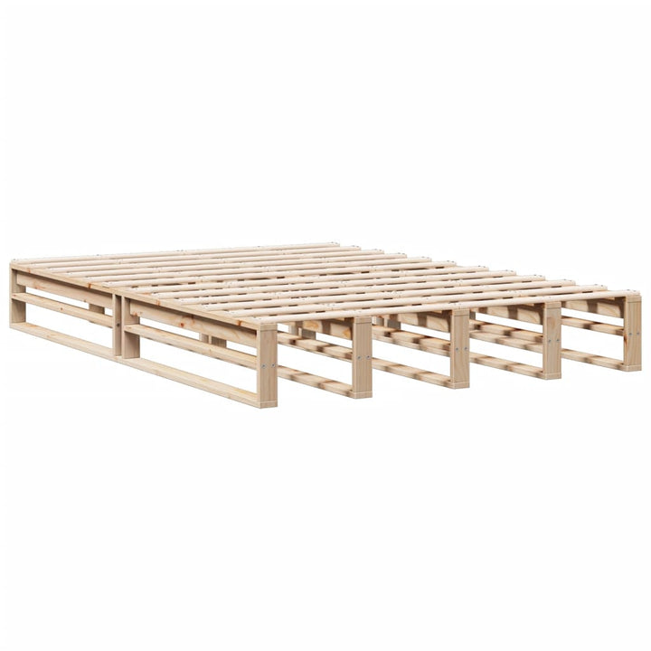 Lit Bibliothèque Sans Matelas Bois De Pin Massif