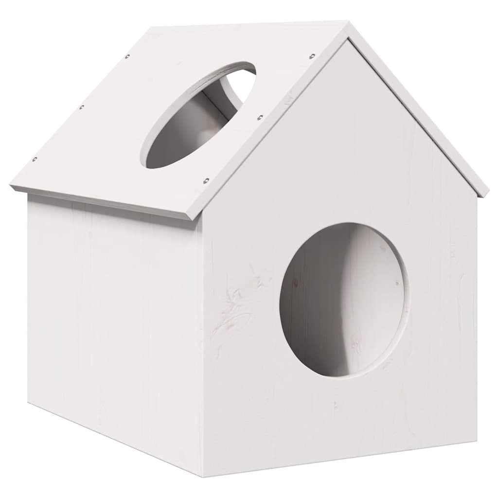 Maison Pour Chat 41X50X50 Cm Bois De Pin Massif