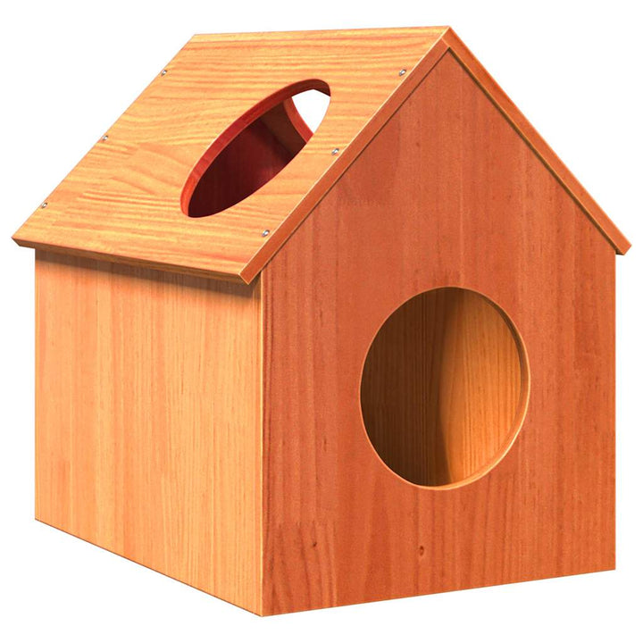 Maison Pour Chat 41X50X50 Cm Bois De Pin Massif