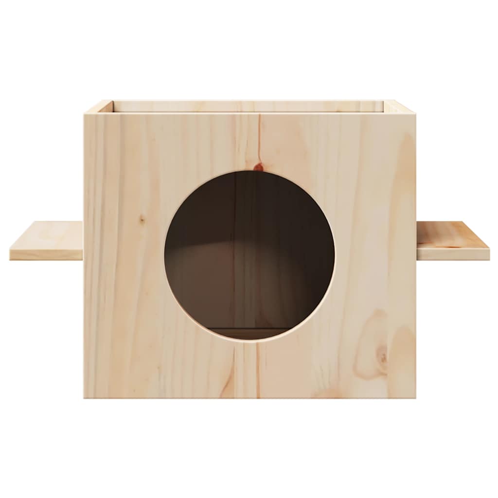 Maison Pour Chat 51X35X30 Cm Bois De Pin Massif