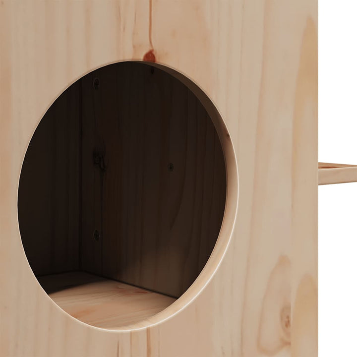 Maison Pour Chat 51X35X30 Cm Bois De Pin Massif