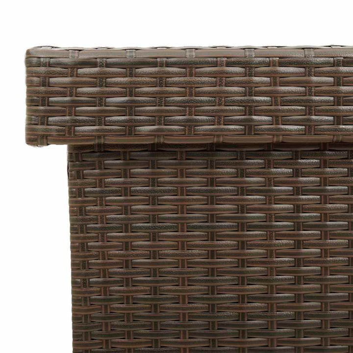 Boîte Rangement Jardin Roues Résine Tressée