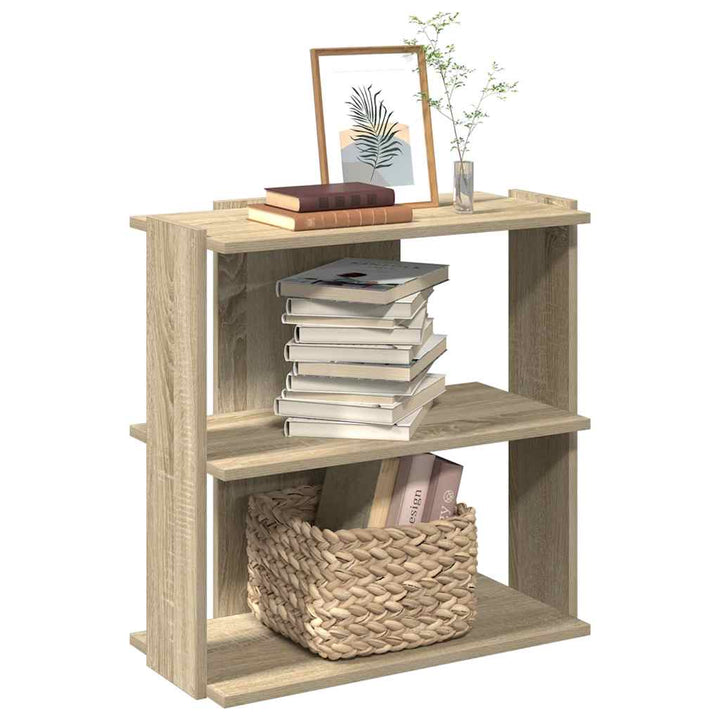 Bibliothèque 3 Niveaux 60X30X120Cm Bois D'ingénierie