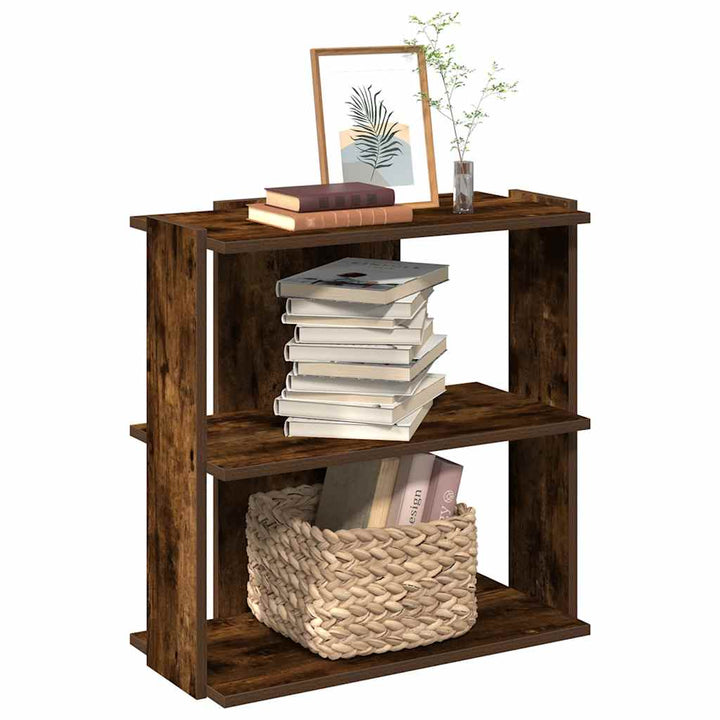 Bibliothèque 3 Niveaux 60X30X120Cm Bois D'ingénierie