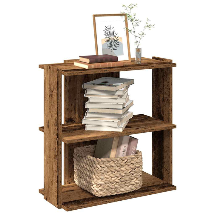 Bibliothèque 3 Niveaux 60X30X120Cm Bois D'ingénierie