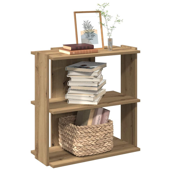 Bibliothèque 3 Niveaux 60X30X120Cm Bois D'ingénierie