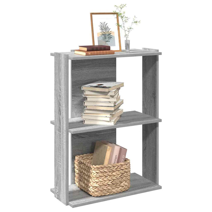 Bibliothèque 3 Niveaux 60X30X120Cm Bois D'ingénierie