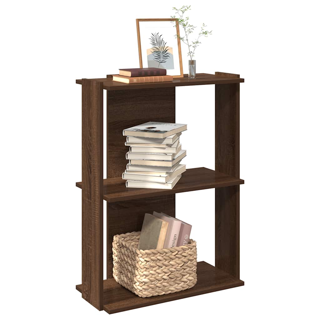 Bibliothèque 3 Niveaux 60X30X120Cm Bois D'ingénierie