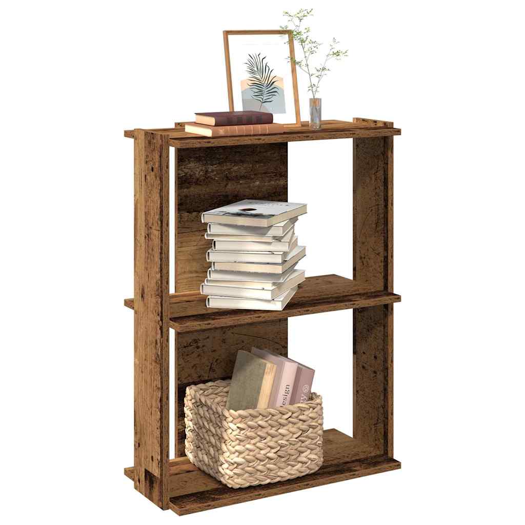 Bibliothèque 3 Niveaux 60X30X120Cm Bois D'ingénierie