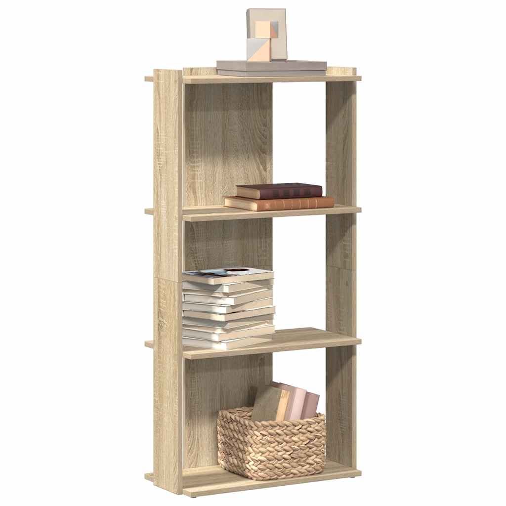 Bibliothèque 3 Niveaux 60X30X120Cm Bois D'ingénierie