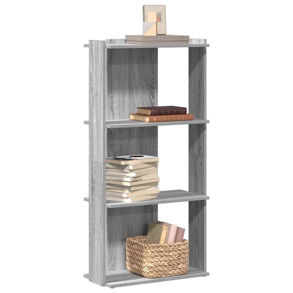 Bibliothèque 3 Niveaux 60X30X120Cm Bois D'ingénierie