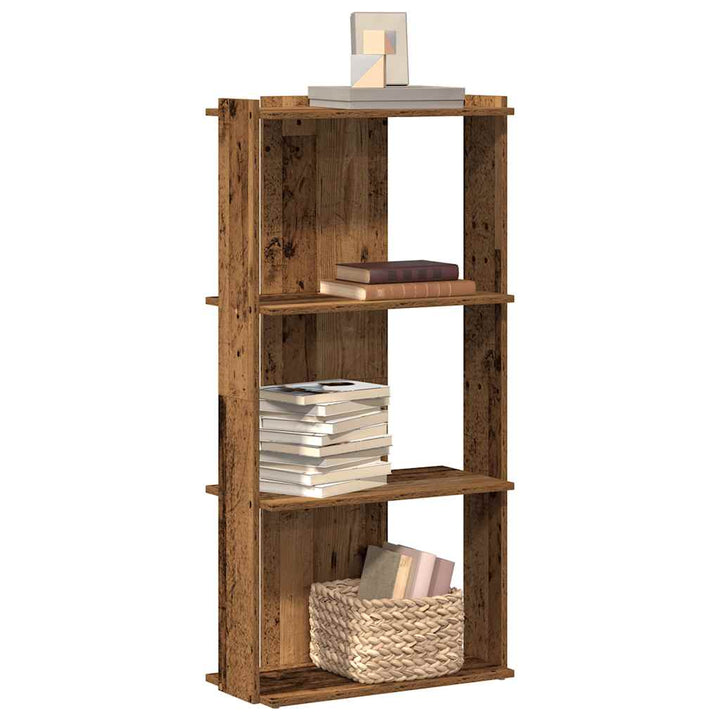 Bibliothèque 3 Niveaux 60X30X120Cm Bois D'ingénierie