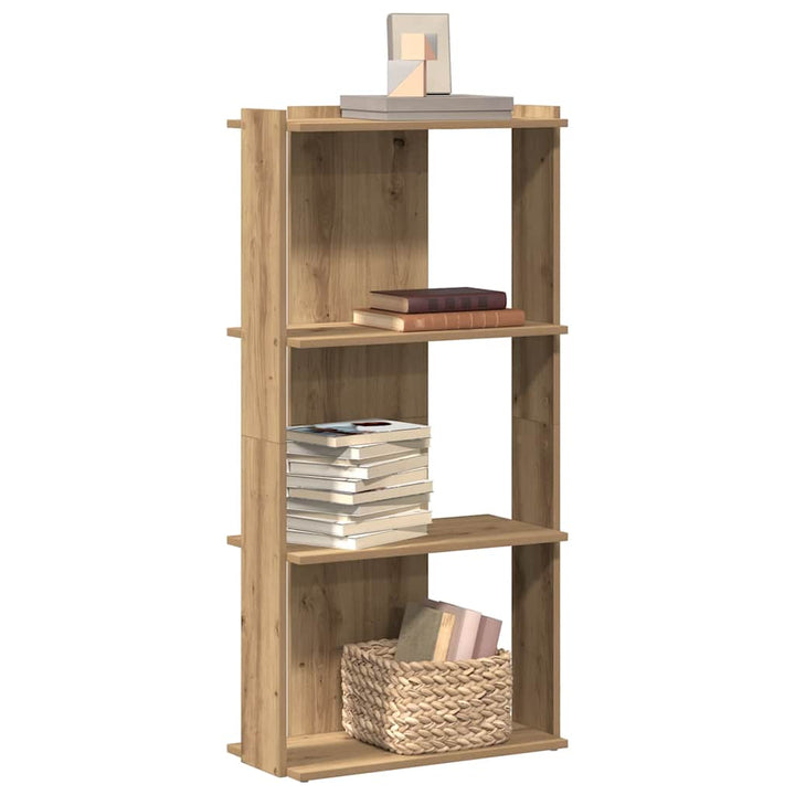 Bibliothèque 3 Niveaux 60X30X120Cm Bois D'ingénierie