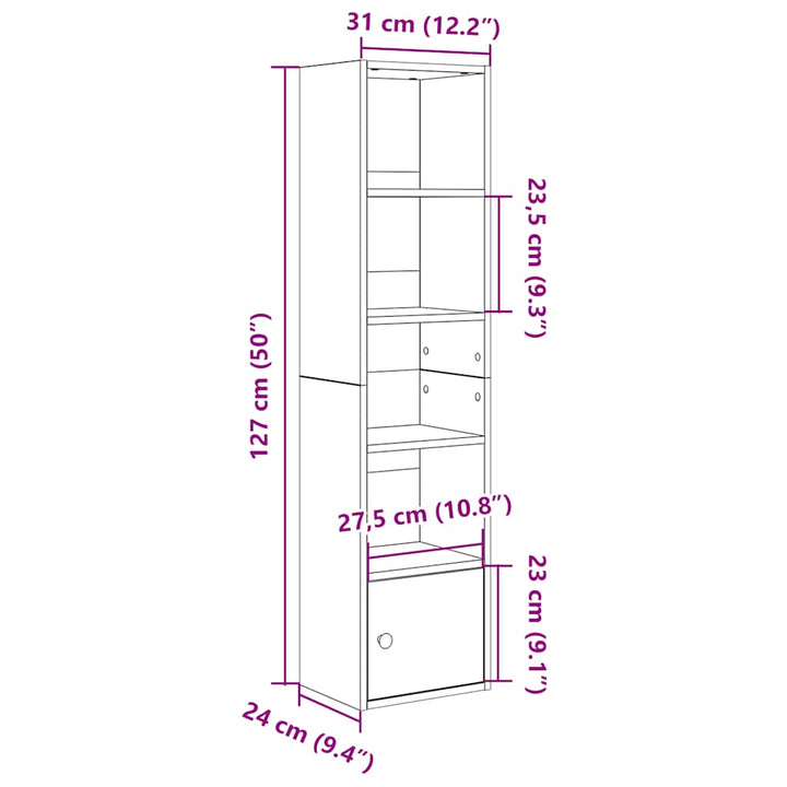 Bibliothèque 31X24X Bois D'ingénierie