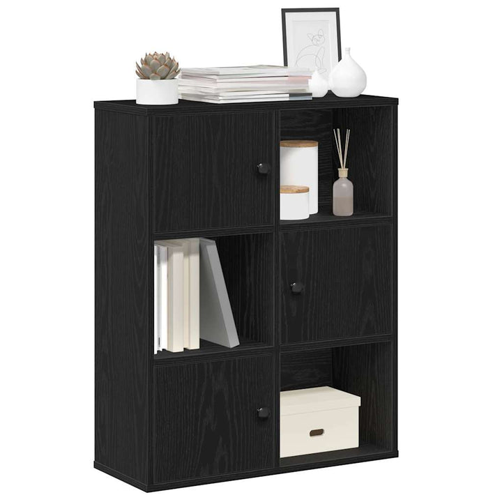 Bibliothèque Chêne 89X24X101,5 Cm Bois D'ingénierie Noir