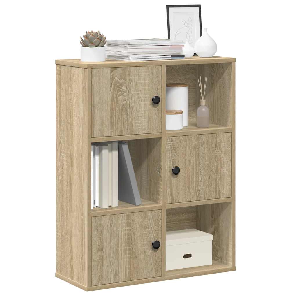 Bibliothèque 60X24X76,5 Cm Bois D'ingénierie Chêne Sonoma