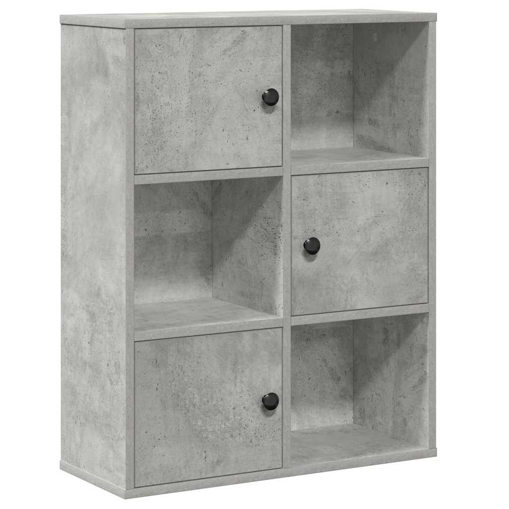Bibliothèque 60X24X76,5 Cm Bois D'ingénierie Gris Béton