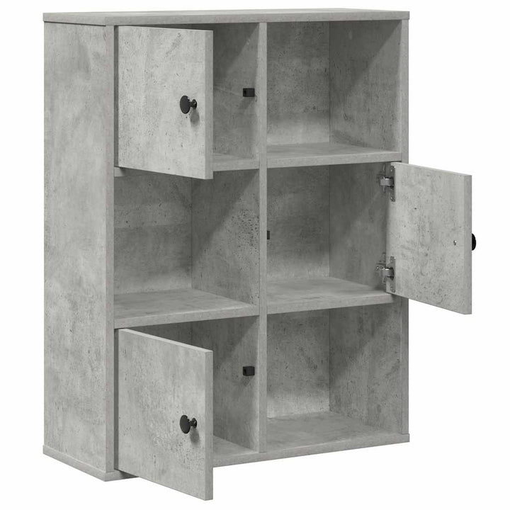 Bibliothèque 60X24X76,5 Cm Bois D'ingénierie Gris Béton